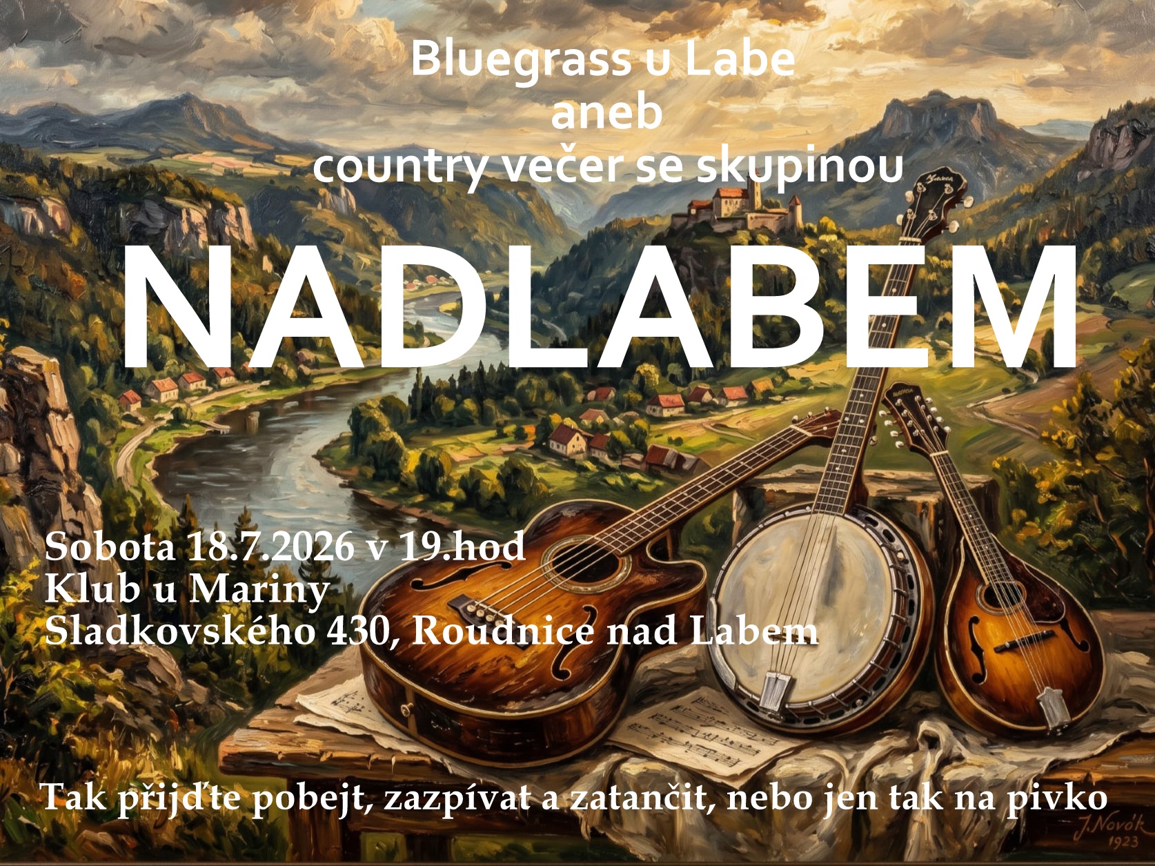 Pozvánka na Bluegrass u Labe
